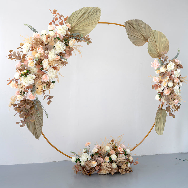 Fall Champagne Rose Row Arch  for Wedding Party Decor Proposal - KetieStory