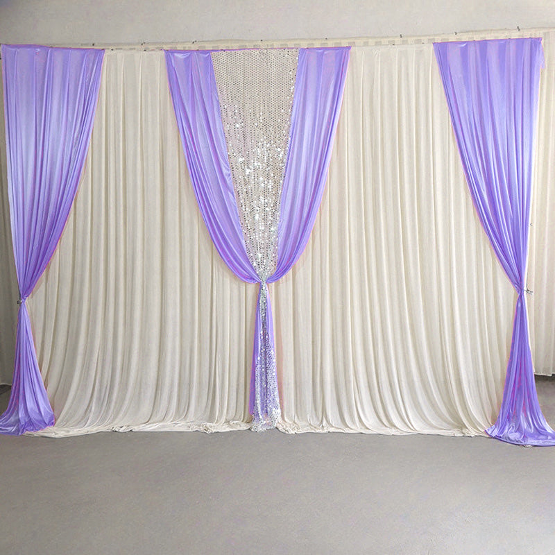 Ice Silk Draping Curtains Drapes Backdrop for Weeding Parties Ceremony Photography Banquet Event Party - KetieStory