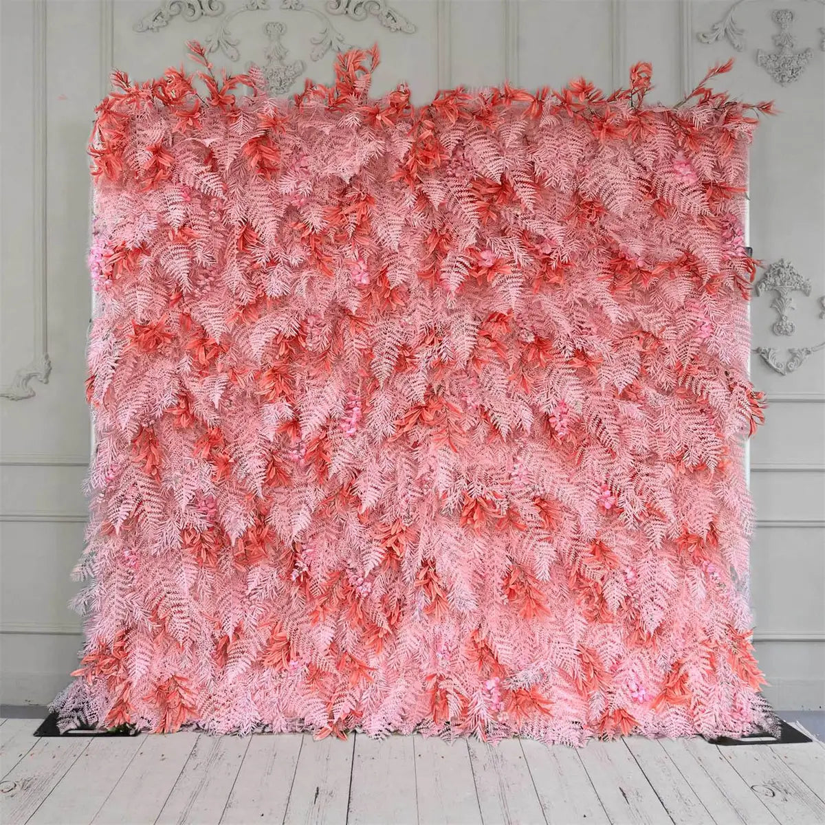 100% handmade, the pink pampas flower wall provides a lifelike appearance and is easy to set up. 