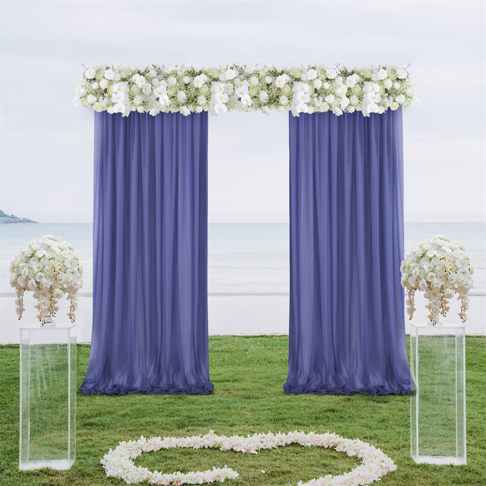 Chiffon Draping Curtains Draps Backdrop for Weeding Party Baby Shower Ceremony Window Decor - KetieStory