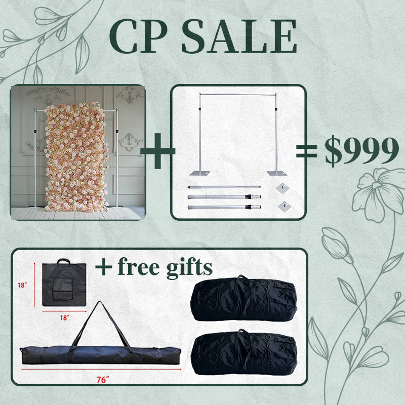 CP SALE Coffee Pink Flower Wall with Stand and Two Free Gifts