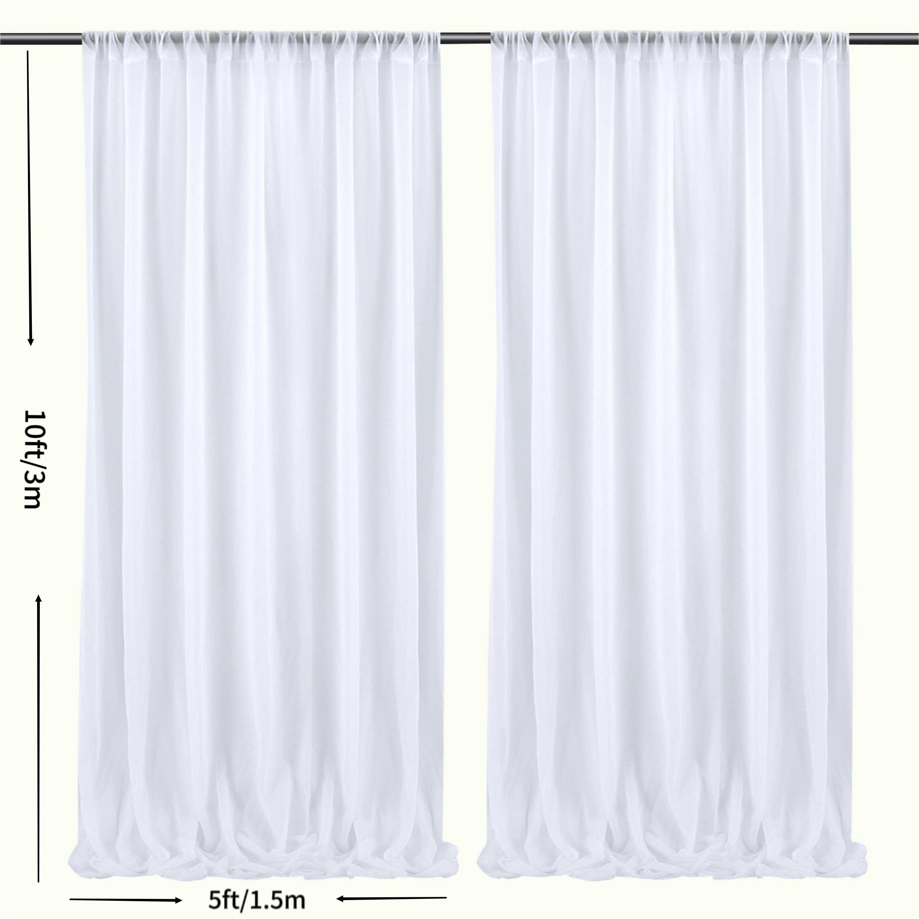 Chiffon Draping Curtains Draps Backdrop for Weeding Party Baby Shower Ceremony Window Decor - KetieStory