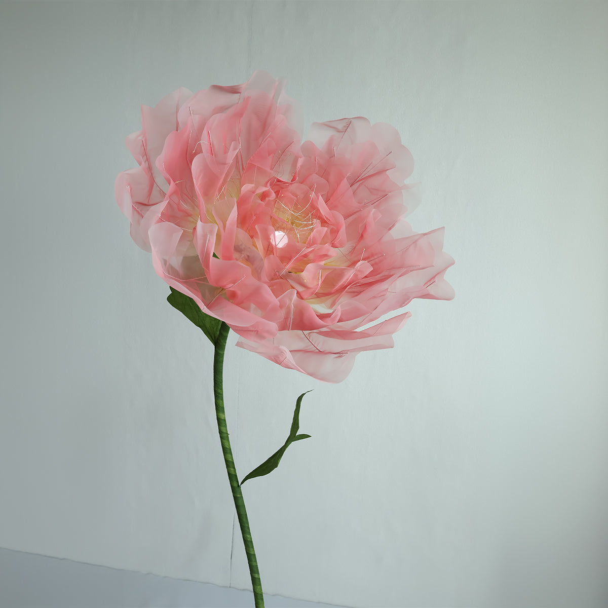 BOGO 1.9 Ft Light Pink Electric Giant Flower for Party Decor with Standing Base