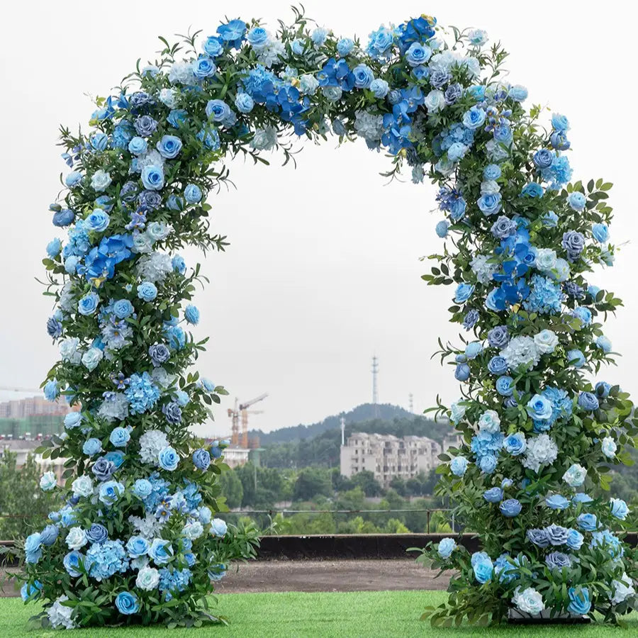 Blue 5D Floral Arch for Wedding.