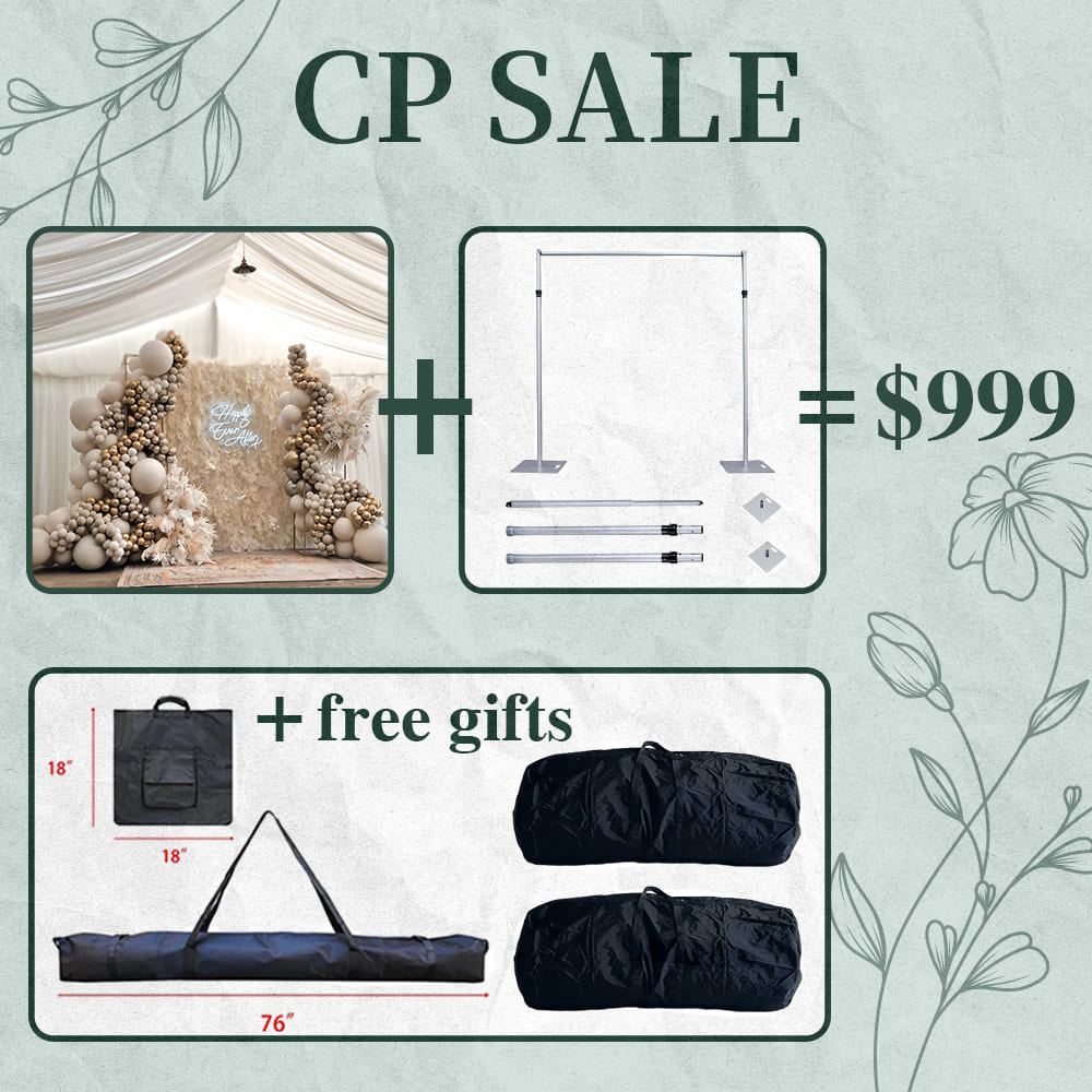 CP SALE White Pampas Flower Wall with Stand and Two Free Gifts