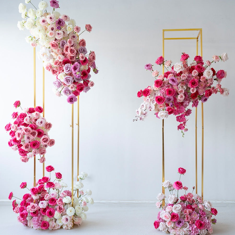 100% handmade, the rose red hanging flower set provides a lifelike appearance and is easy to set up. 