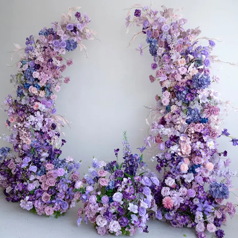 100% handmade, the dark purple flower arch provides a lifelike appearance and is easy to set up. 