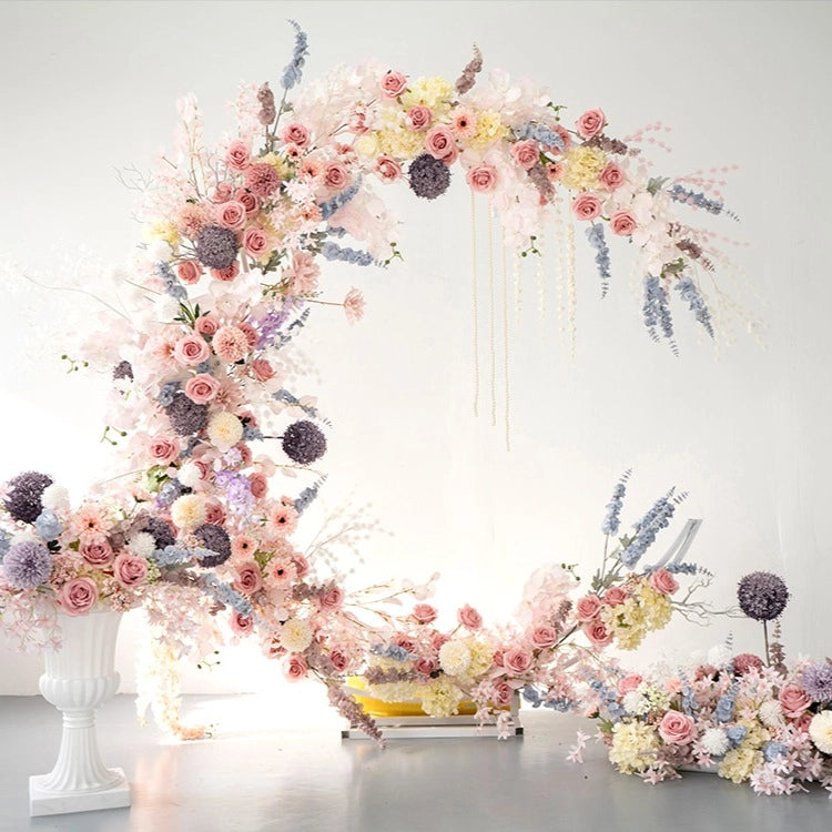 100% handmade, the colorful moon flower arch provides a lifelike appearance and is easy to set up. 