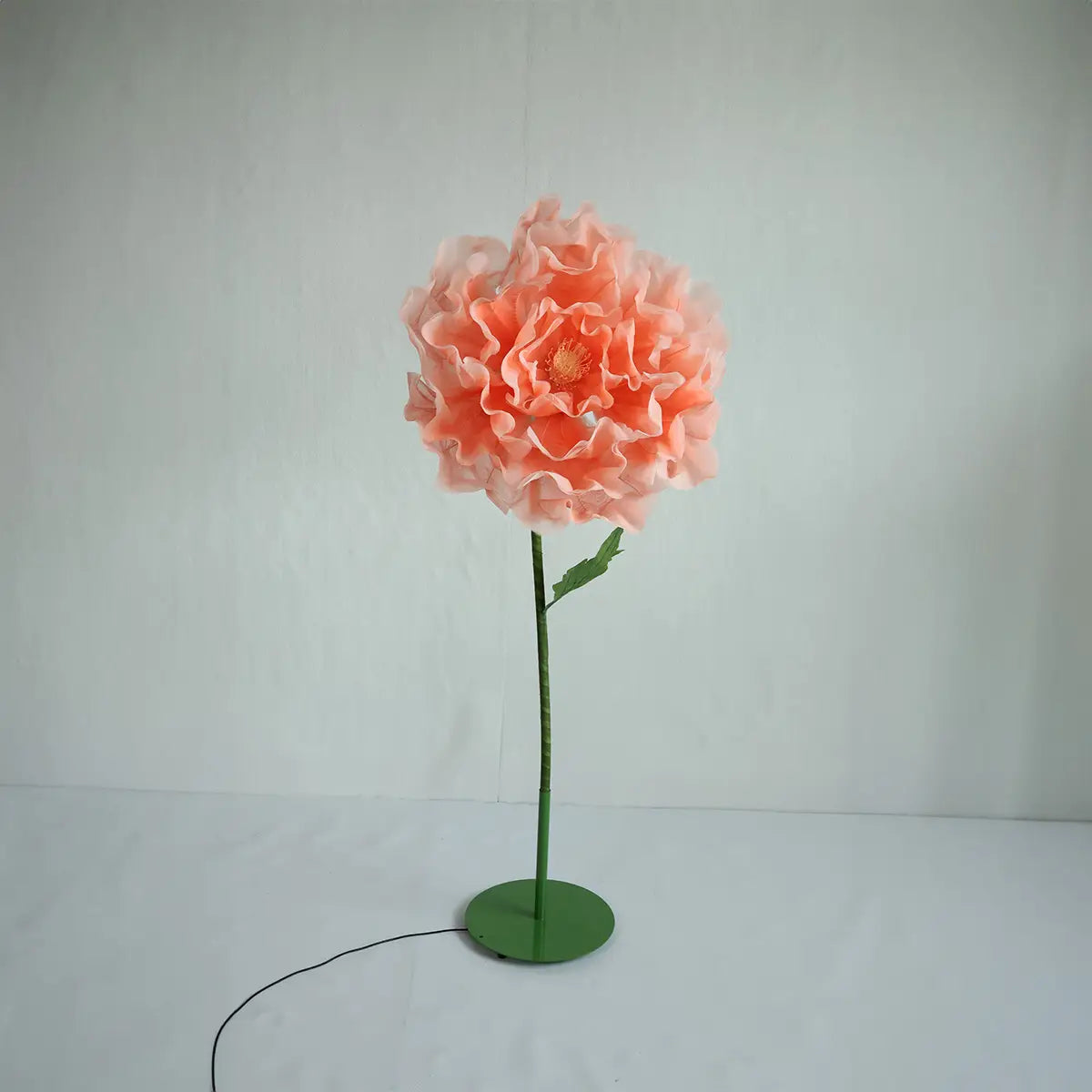 Pink ginat large flower backdrop decor.