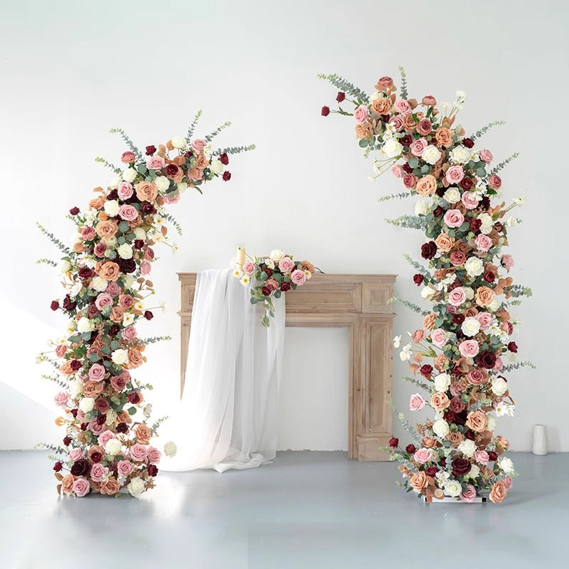 100% handmade, the coffee rose flower arch provides a lifelike appearance and is easy to set up. 