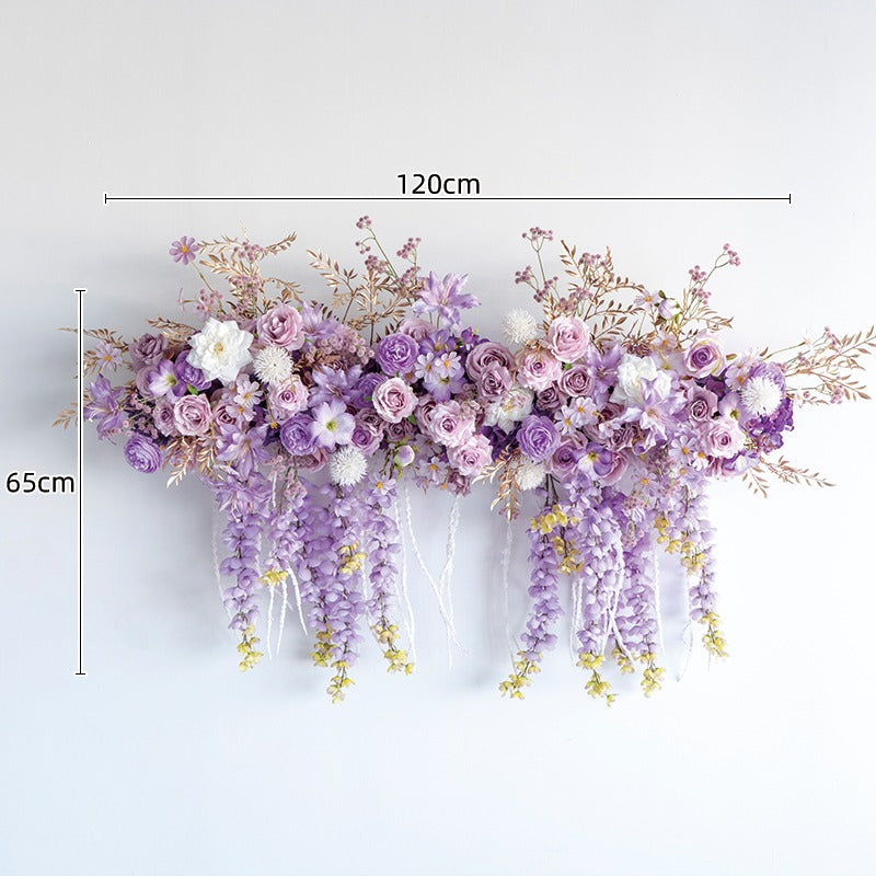 100% handmade, the 3.93ft purple hanging flower set provides a lifelike appearance and is easy to set up. 