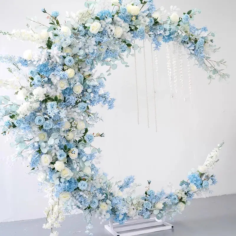 100% handmade, the blue moon flower arch provides a lifelike appearance and is easy to set up. 