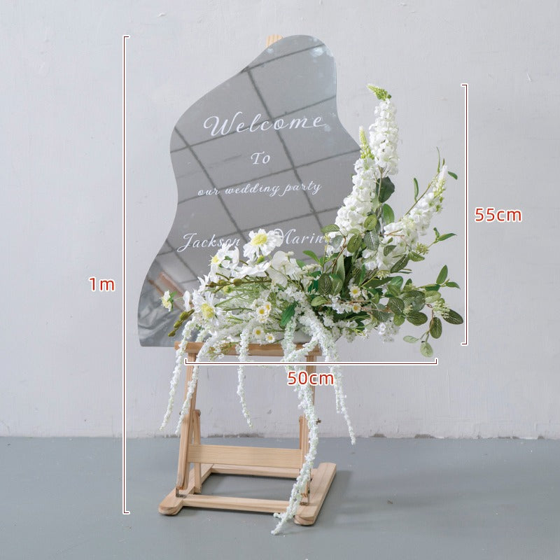 100% handmade, the 1.64ft mirror flower arrangement provides a lifelike appearance and is easy to set up. 