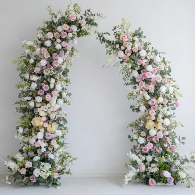 100% handmade, the pink white flower arch provides a lifelike appearance and is easy to set up. 