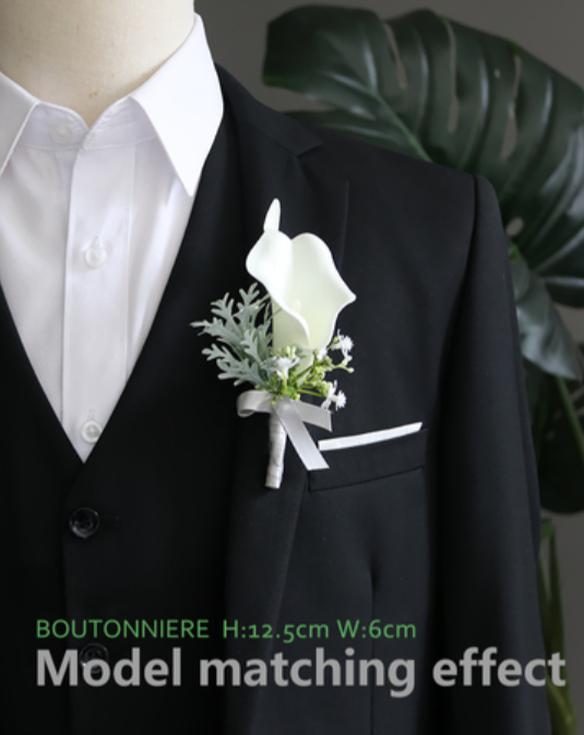 Corsages Green White Series for Wedding Party Proposal Decor - KetieStory