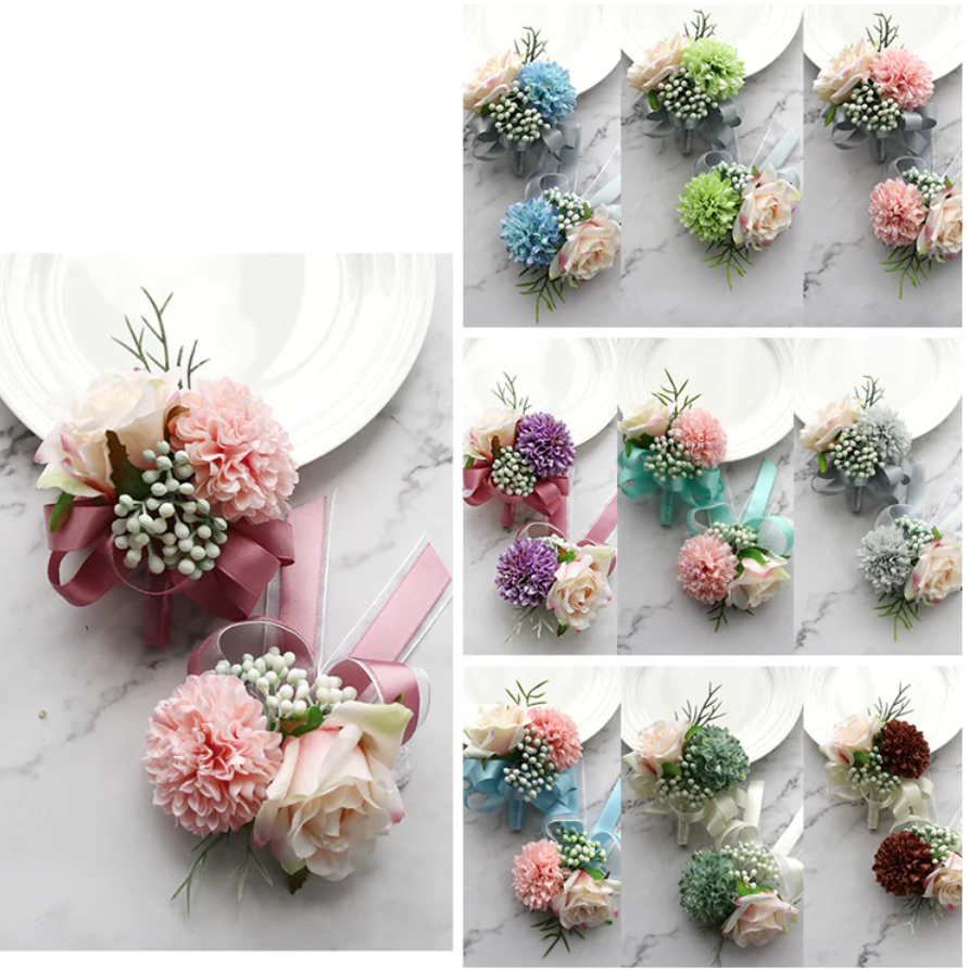 Wrist Flowers Series for Wedding Party Proposal Decor - KetieStory
