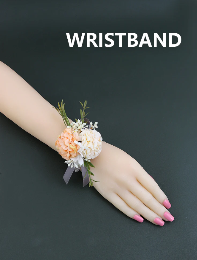 Wrist Flowers Corsages Champagne Series for Wedding Party Proposal Decor - KetieStory