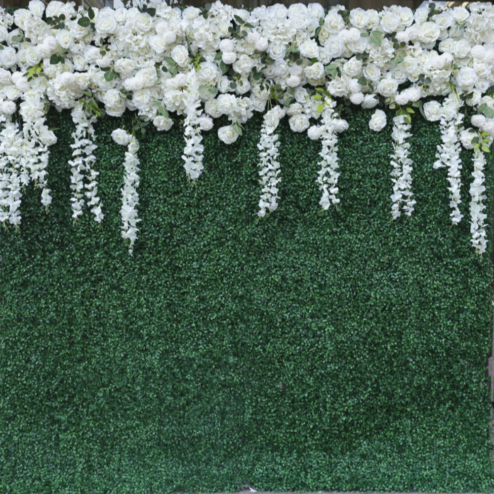 CP SALE  Milan Green Wall with White Flowers Cover and Free Gift