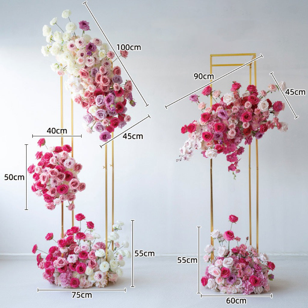 100% handmade, the rose red hanging flower set provides a lifelike appearance and is easy to set up. 