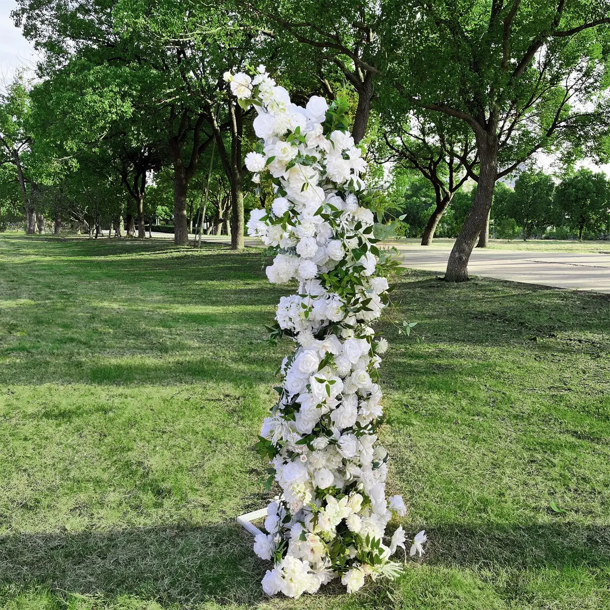 RTS Flower Arch White Set Artificial Wedding Floral Pillars