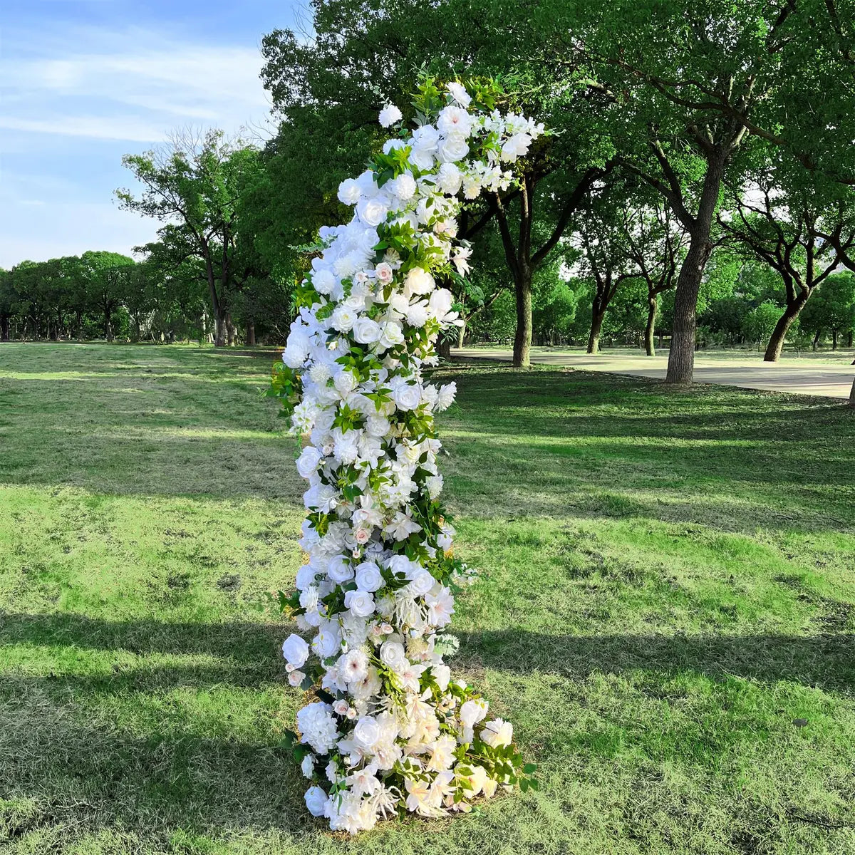 RTS Flower Arch White Set Artificial Wedding Floral Pillars