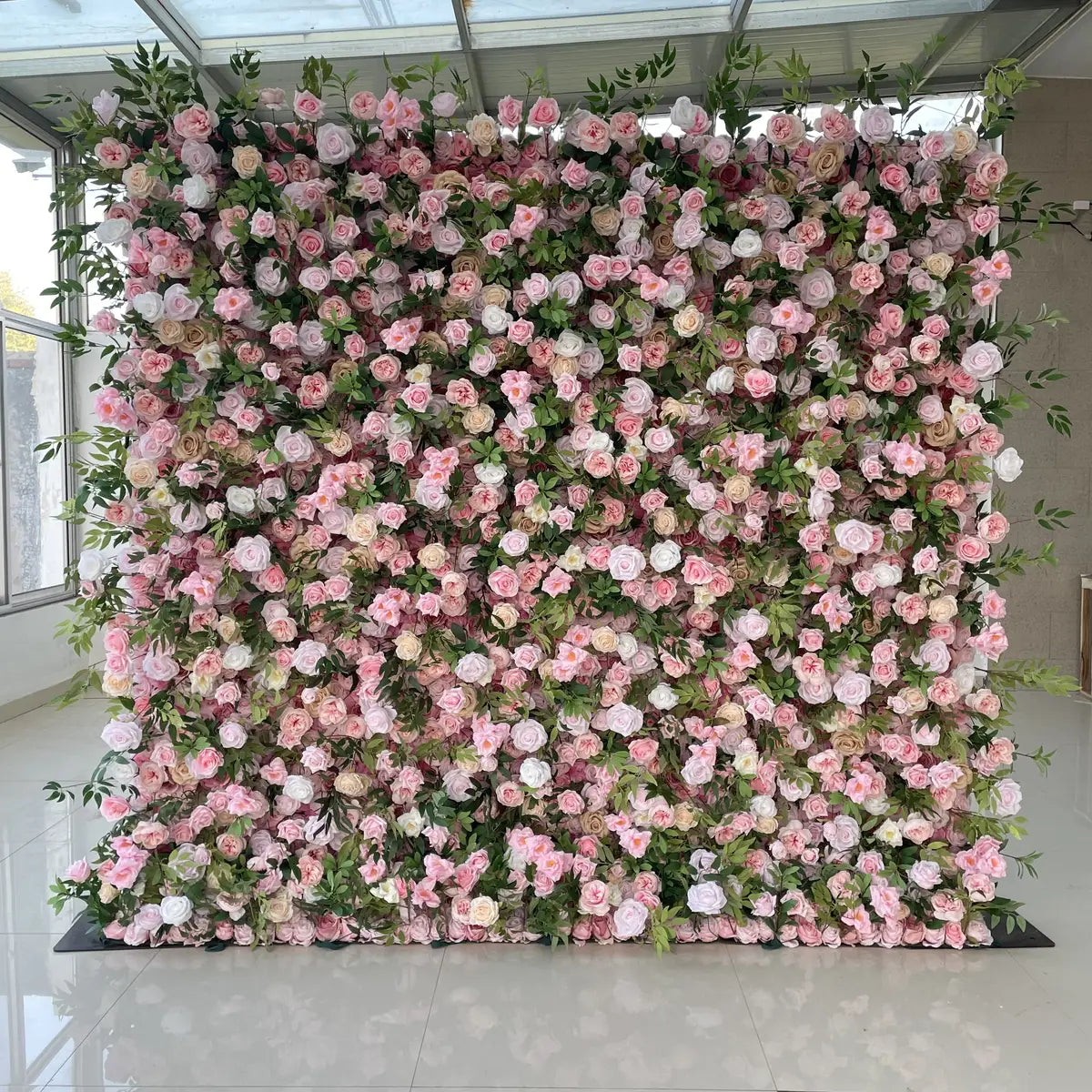 Colorful 5D flower backdrop for party decor.