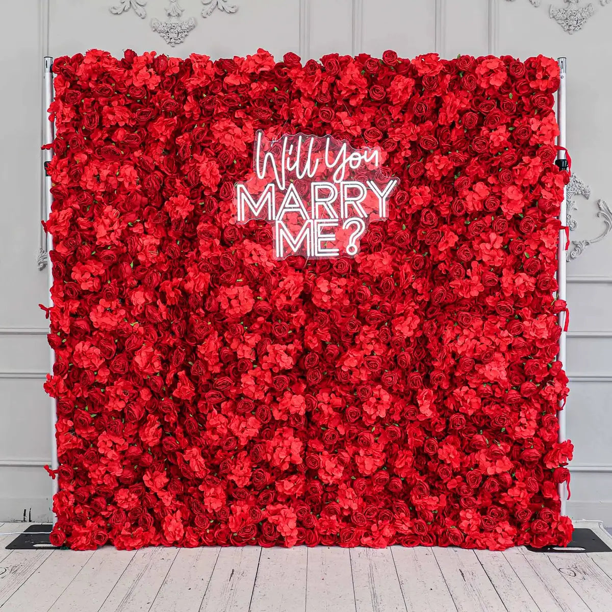 Crafted for realism, the 3D red hydrangea roses flower wall boasts a fabric backing and fade-resistant colors.