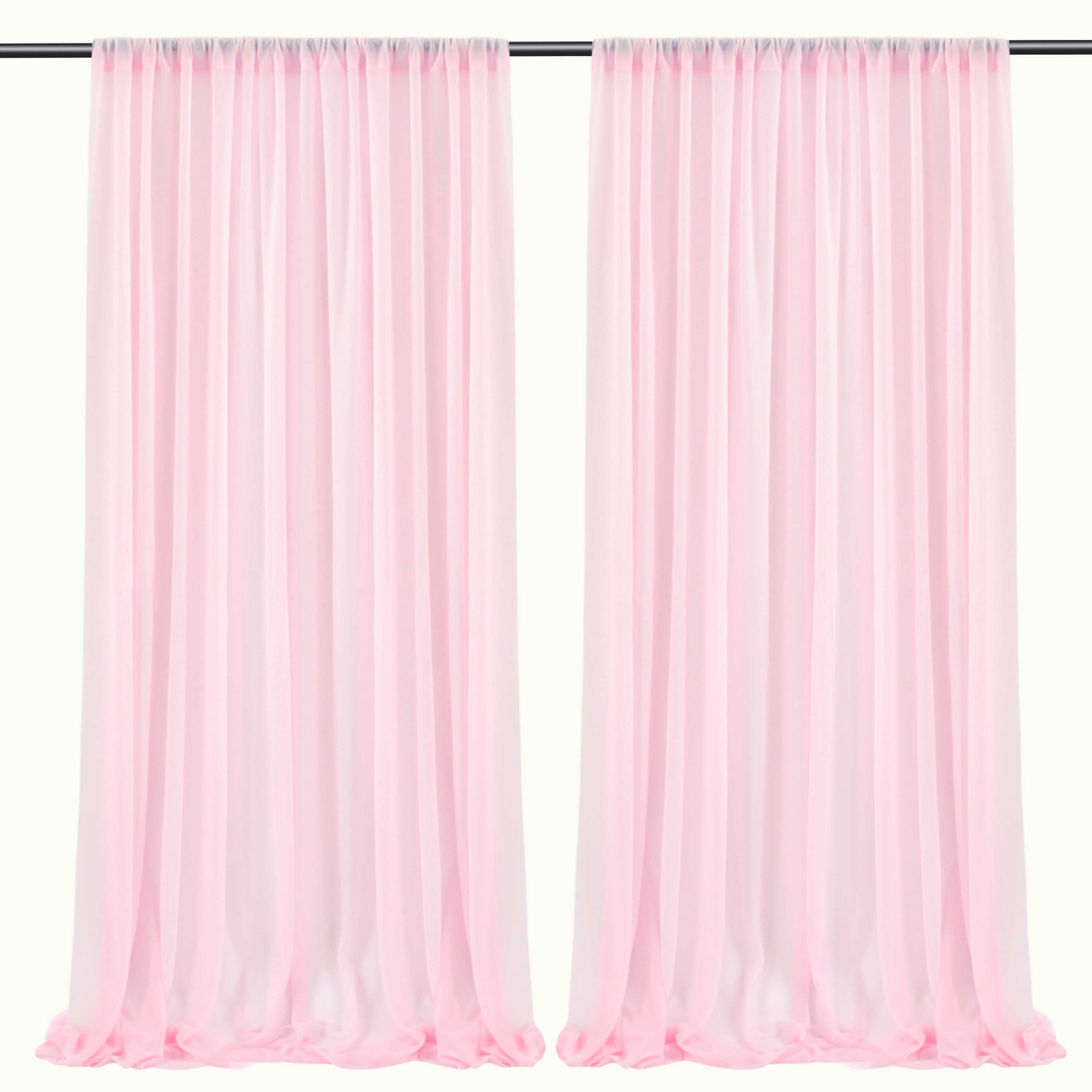 Chiffon Draping Curtains Draps Backdrop for Weeding Party Baby Shower Ceremony Window Decor - KetieStory