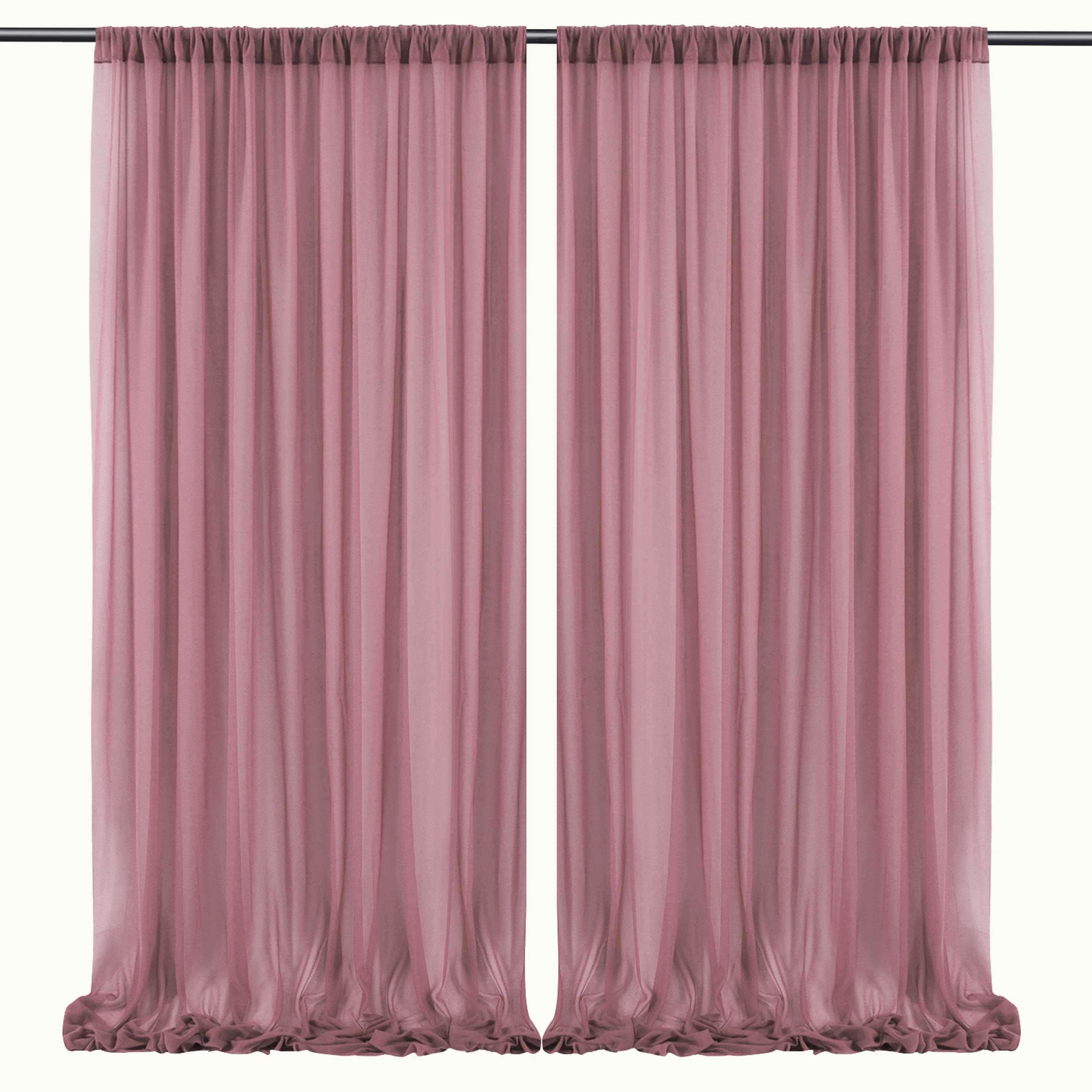 Chiffon Draping Curtains Draps Backdrop for Weeding Party Baby Shower Ceremony Window Decor - KetieStory