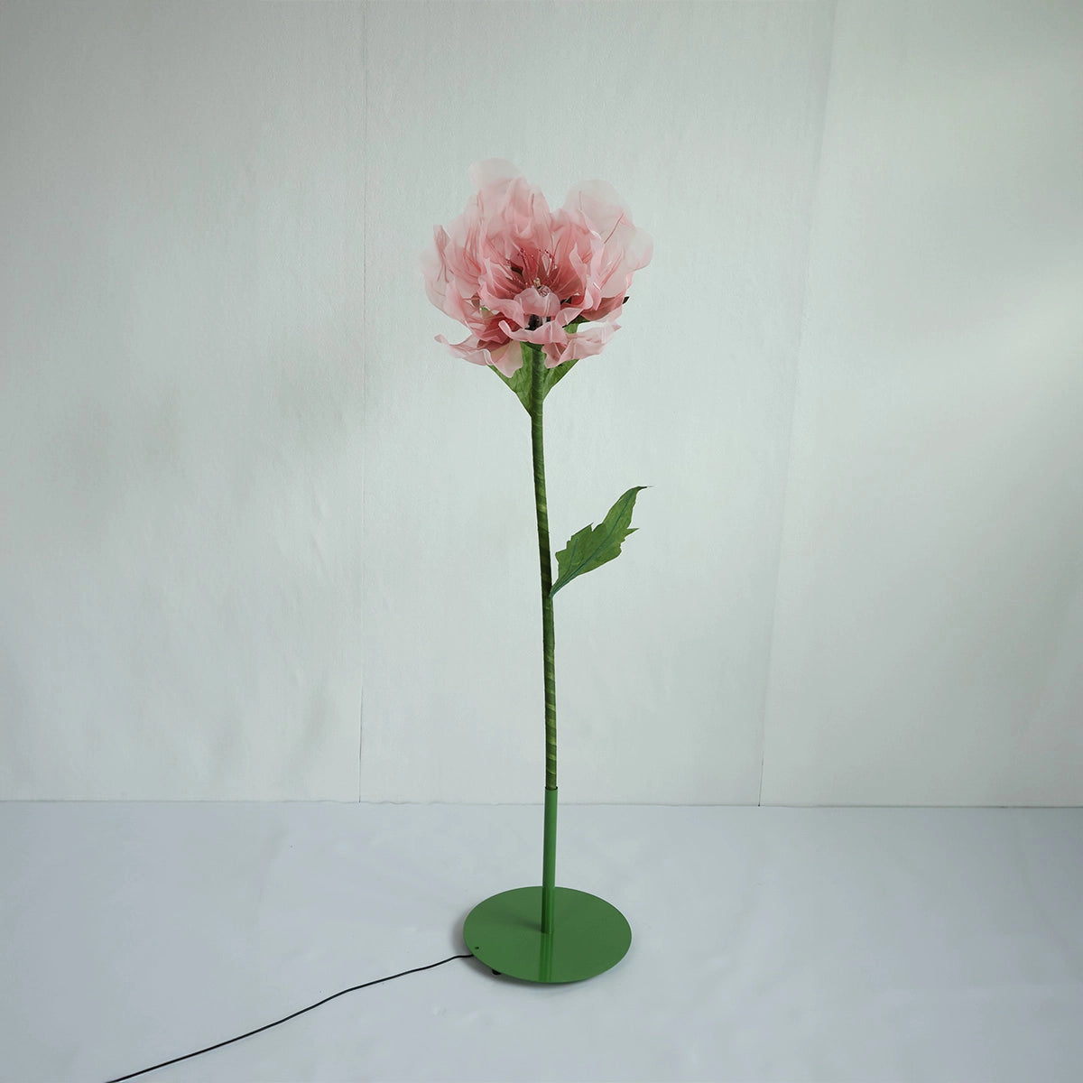 1.3 Ft Pink Huge Electric Flower for Backdrop with Standing Base And Light