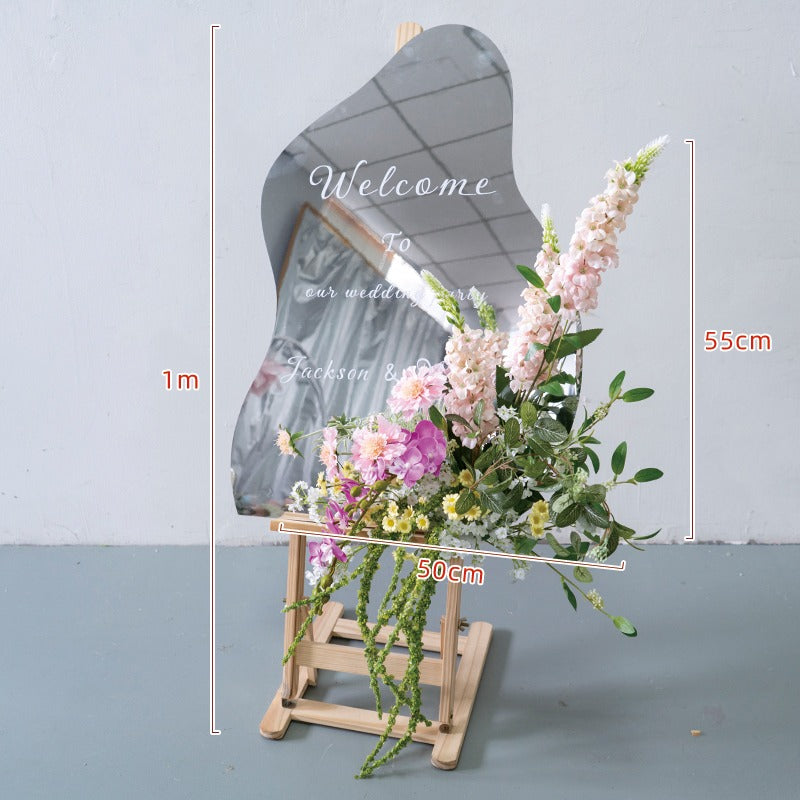 100% handmade, the 1.64ft mirror flower arrangement provides a lifelike appearance and is easy to set up. 