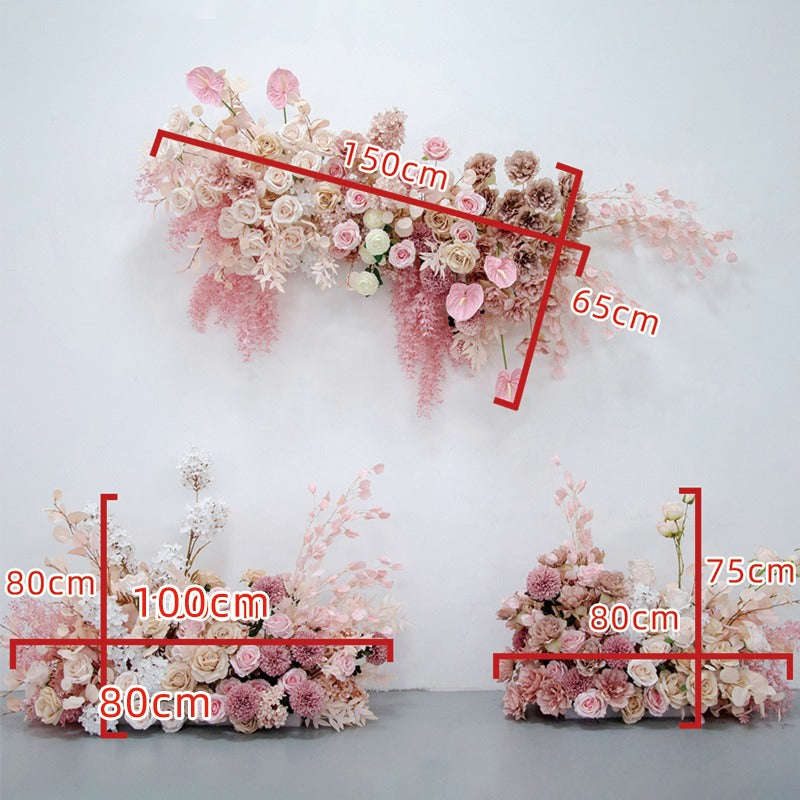 100% handmade, the pink coffee hanging flower set provides a lifelike appearance and is easy to set up. 