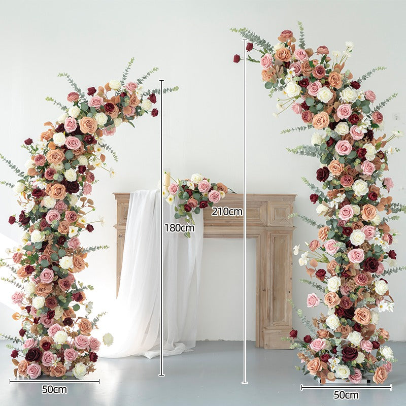 100% handmade, the coffee rose flower arch provides a lifelike appearance and is easy to set up. 