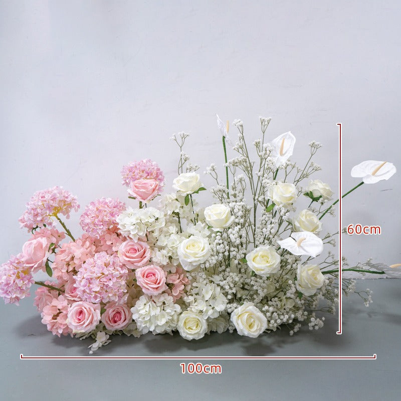 100% handmade, the pink white hanging flower set provides a lifelike appearance and is easy to set up. 