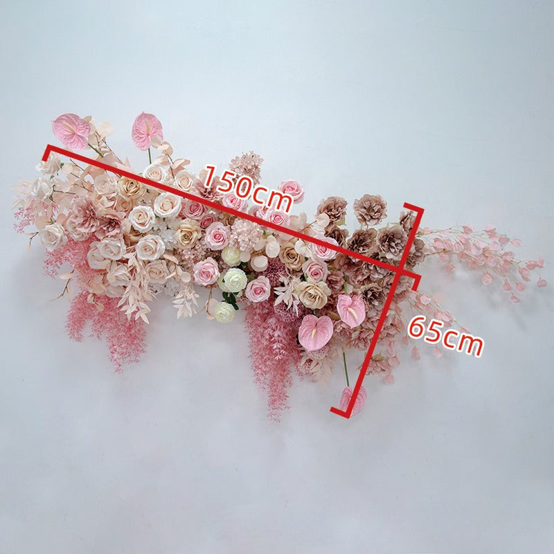 100% handmade, the pink coffee hanging flower set provides a lifelike appearance and is easy to set up. 