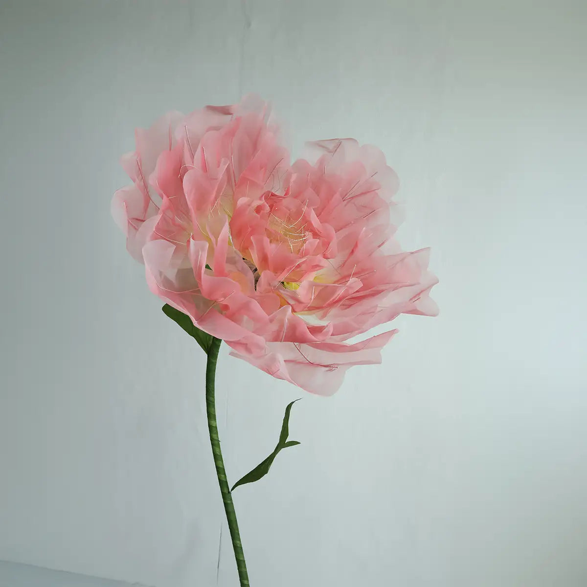 1.9 Ft Light Pink Electric Giant Flower for Party Decor with Standing Base