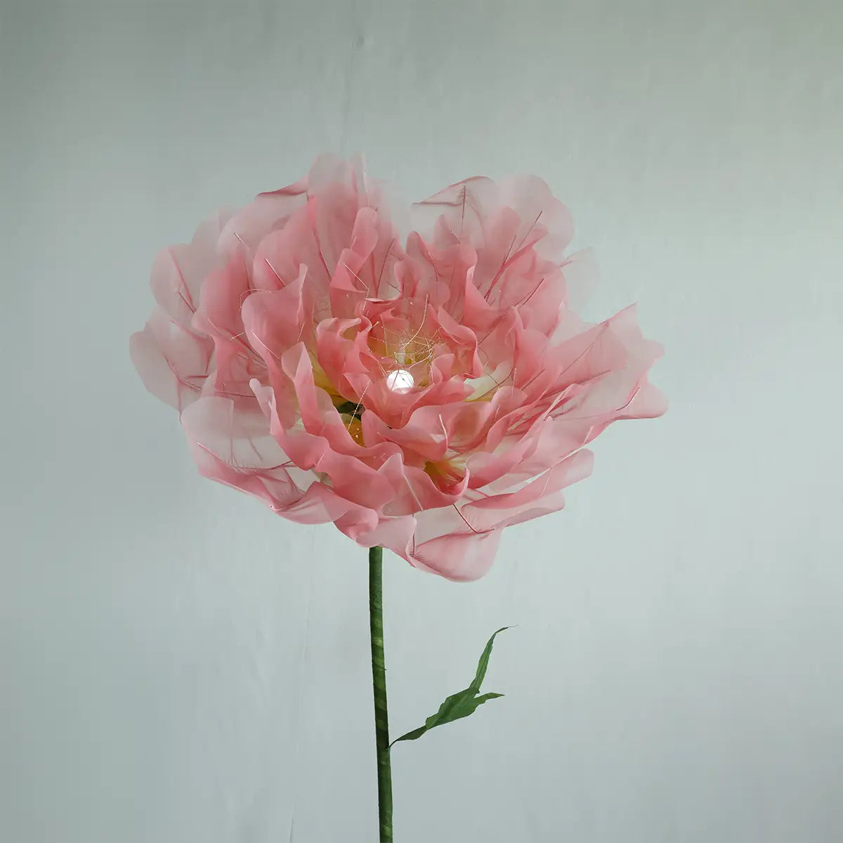 1.9 Ft Light Pink Electric Giant Flower for Party Decor with Standing Base