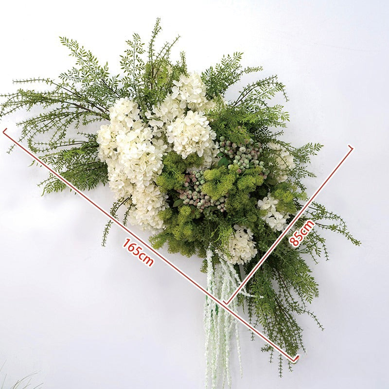 100% handmade, the white green hanging flower set provides a lifelike appearance and is easy to set up. 