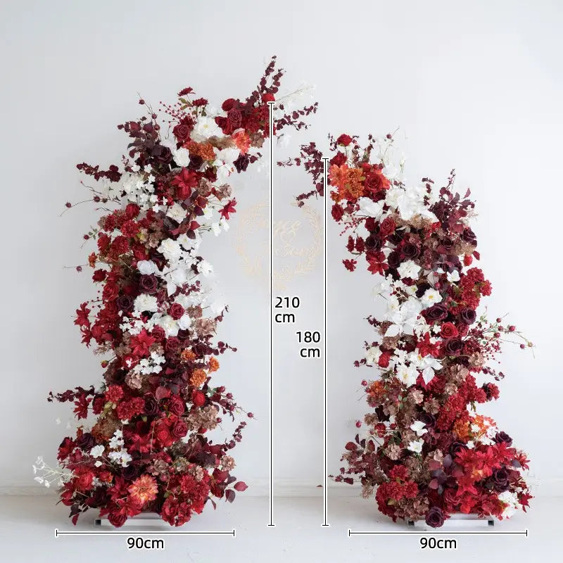 100% handmade, the red white flower arch provides a lifelike appearance and is easy to set up. 