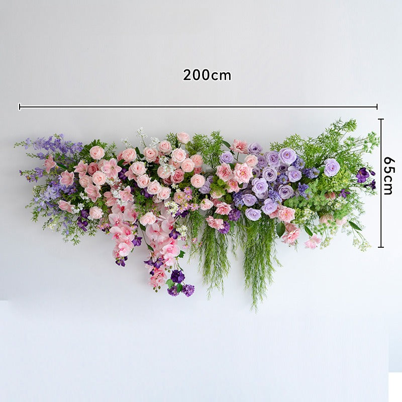 100% handmade, the purple pink hanging flower set provides a lifelike appearance and is easy to set up.