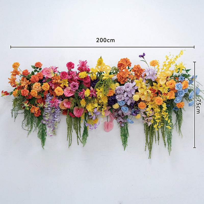 100% handmade, the colorful hanging flower set provides a lifelike appearance and is easy to set up. 