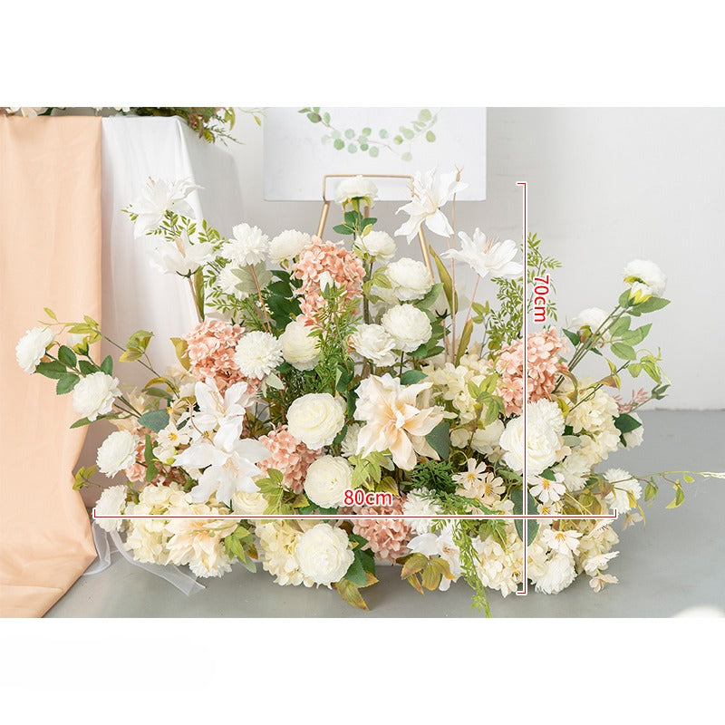 100% handmade, the pink white hanging flower set provides a lifelike appearance and is easy to set up. 