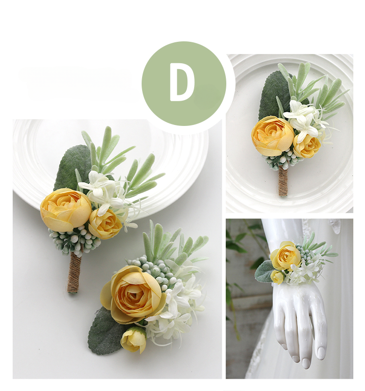 Wrist Flower Corsages Series for Wedding Party Proposal Decor - KetieStory