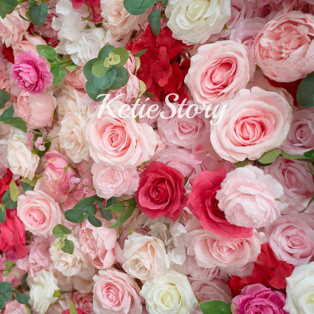 CP SALE 3D Pink Roses Flower Wall with Stand and Two Free Gifts