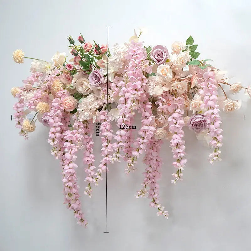 100% handmade, the 4.1ft pink hanging flower set provides a lifelike appearance and is easy to set up. 