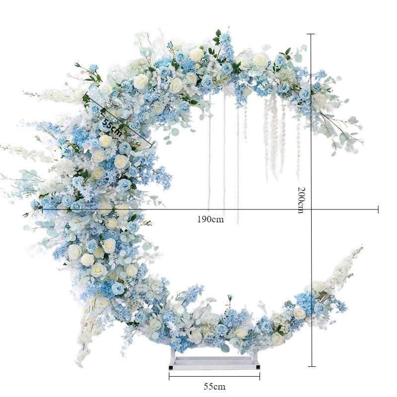 100% handmade, the blue moon flower arch provides a lifelike appearance and is easy to set up. 