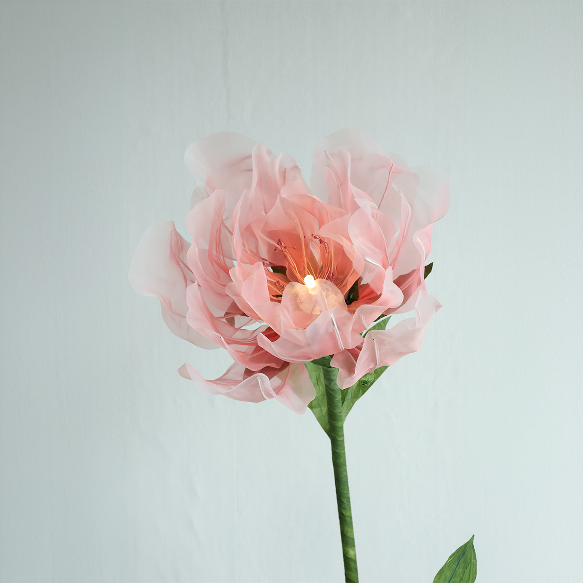 1.3 Ft Pink Huge Electric Flower for Backdrop with Standing Base And Light