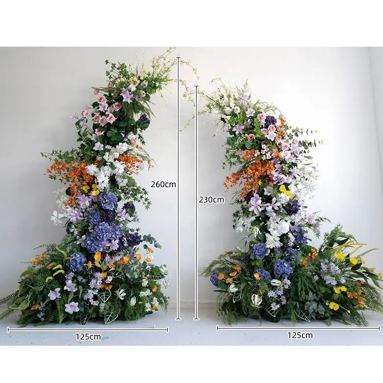 100% handmade, the spring color flower arch provides a lifelike appearance and is easy to set up.