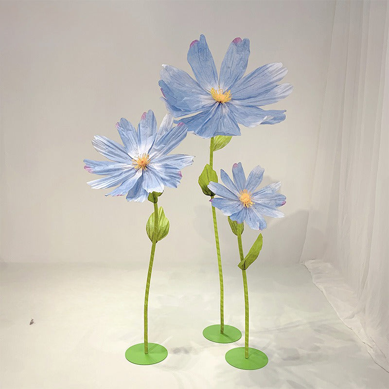 Set of 3 Giant Paper Daisy Flower Handmade Floral Set for Wedding Party Decor