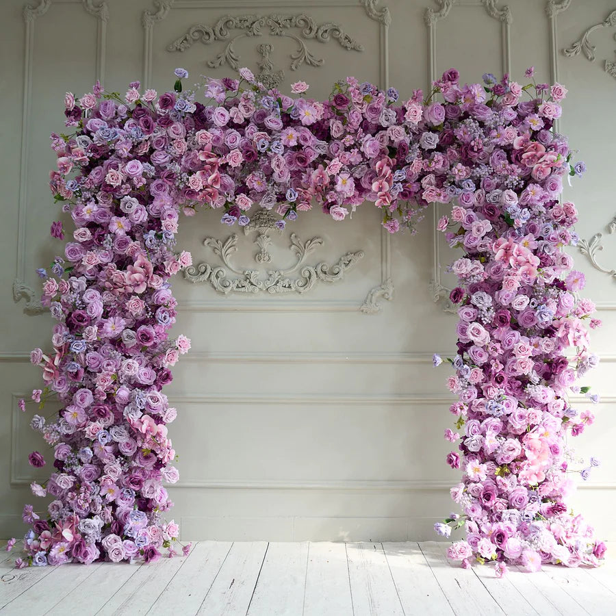 CP SALE Flower Arch 5D Purple Roses with Stand and Two Free Gifts